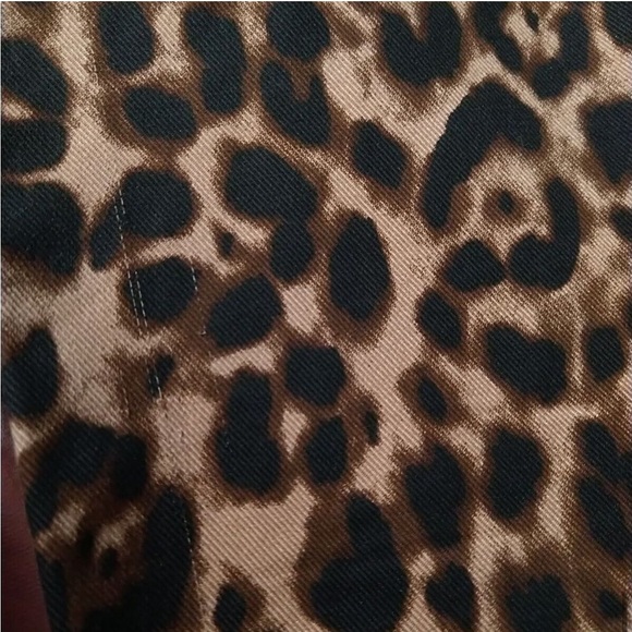 Reformation Sera High-Rise Leopard Print Pants Womens Size 2 Brown Black FLAWS - Picture 11 of 12